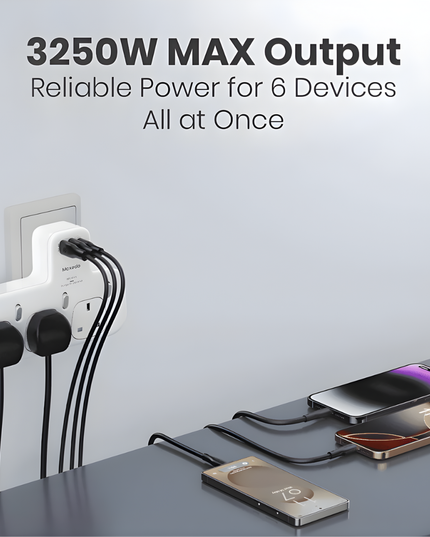Moxedo Multi-plug Power Extension Adapter