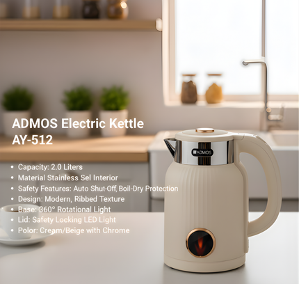 ADMOS Electric Kettle 2L