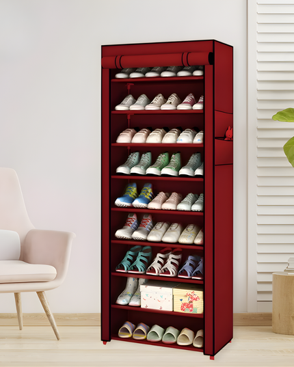 Zipper Shoe Rack 10 Layer