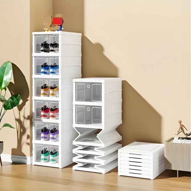 Telescopic folding shoe rack 6 Layers