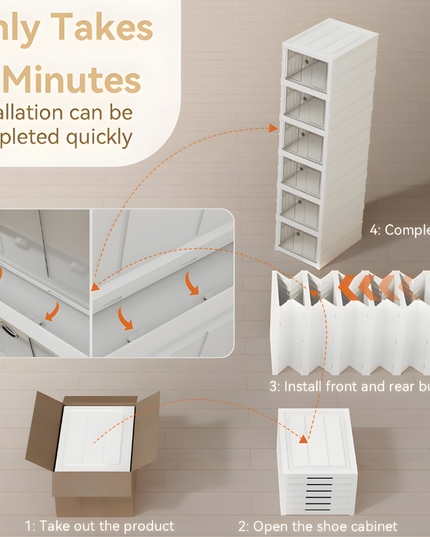 Telescopic folding shoe rack 6 Layers
