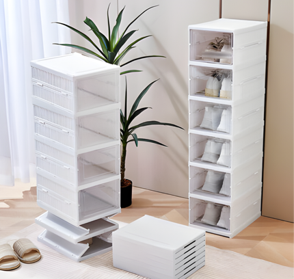 Telescopic folding shoe rack 6 Layers