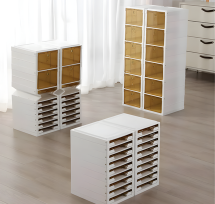 Telescopic folding shoe rack 6 layer