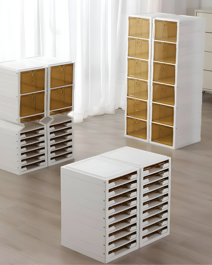 Telescopic folding shoe rack 6 layer