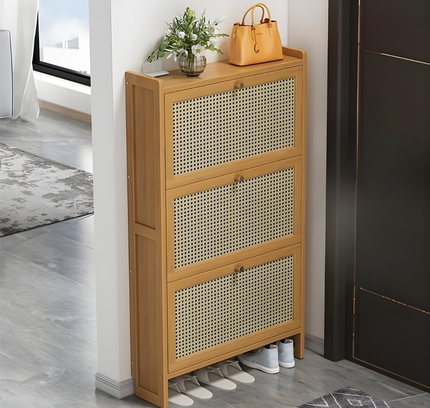 Shoe Cabinet Wooden 3 Layer