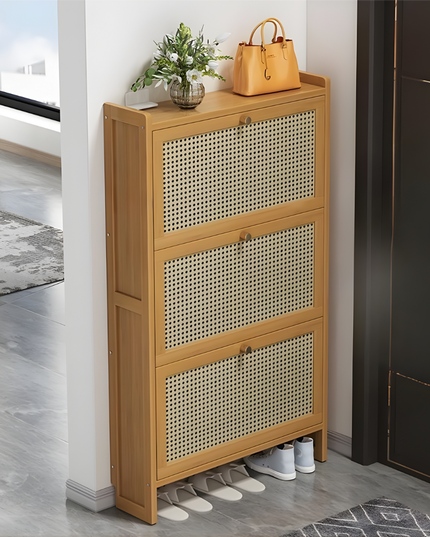 Shoe Cabinet Wooden 3 Layer