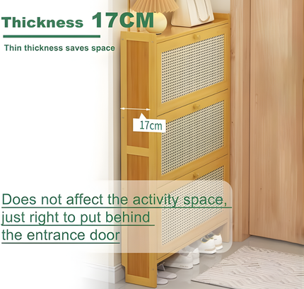 Shoe Cabinet Wooden 3 Layer