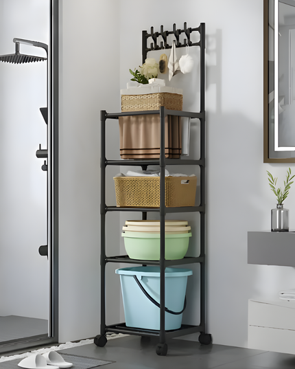 رف تخزين متحرك بخمس طبقات