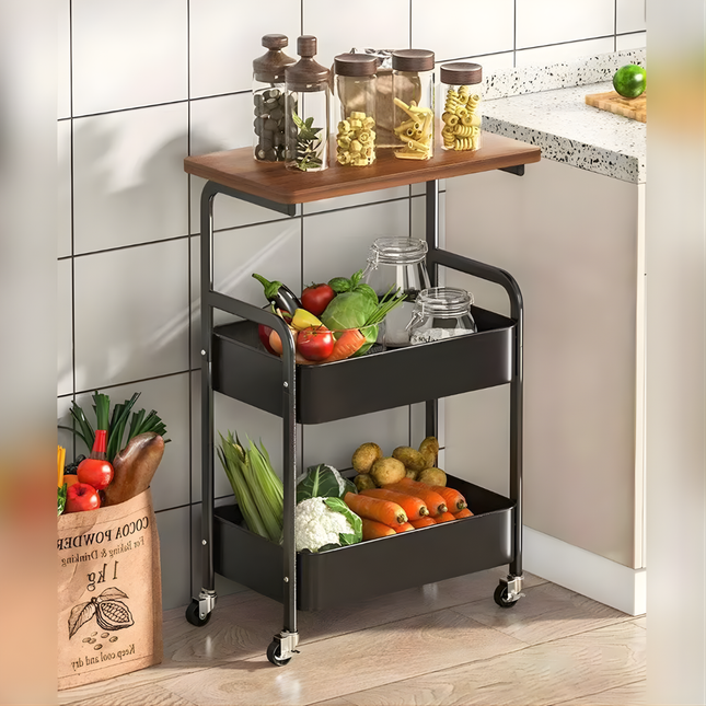 Multifunction Side Table with Storage Organizer