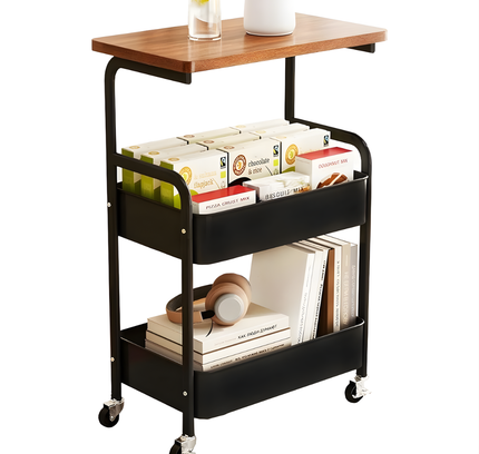 Multifunction Side Table with Storage Organizer