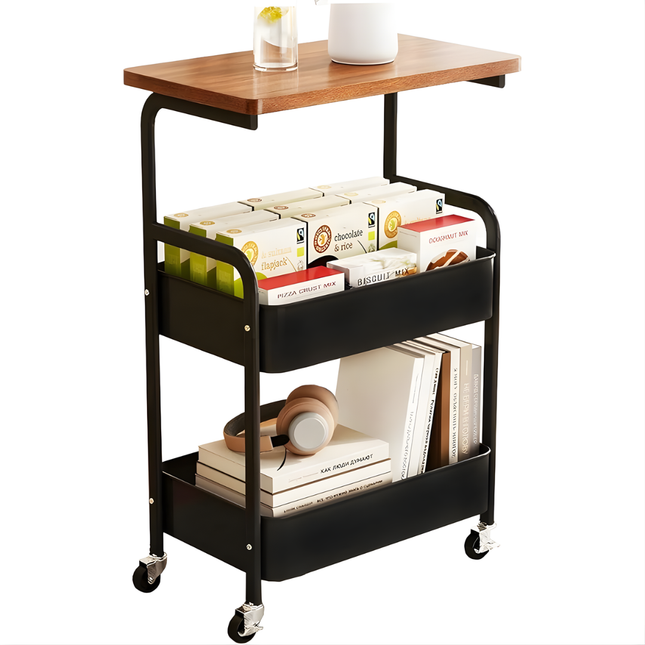 Multifunction Side Table with Storage Organizer