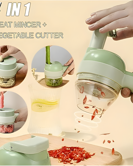 مفرمة طعام كهربائية محمولة 4 في 1