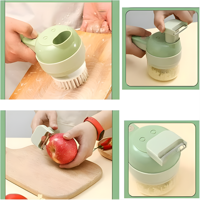 مفرمة طعام كهربائية محمولة 4 في 1