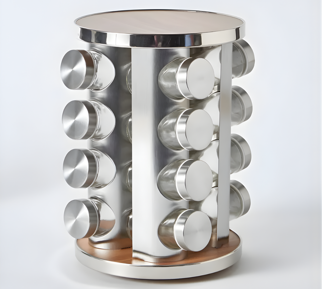 Spice Jar Set 16 Pcs with Revolving Stand