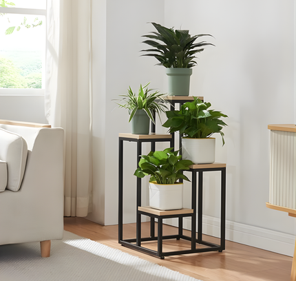 Wooden Multilayer Plant Stand 4 Shelf