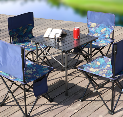 Foldable Camping Table with 4 Chair Set LB-20825