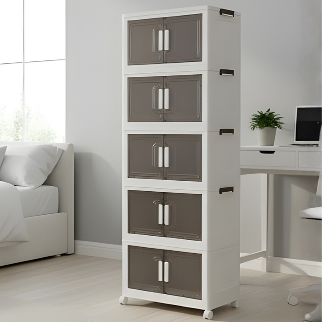 خزانة تخزين قابلة للطي بخمس طبقات