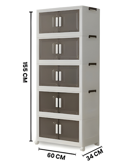 خزانة تخزين قابلة للطي بخمس طبقات