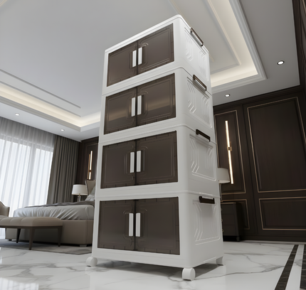 خزانة تخزين قابلة للطي بأربع طبقات