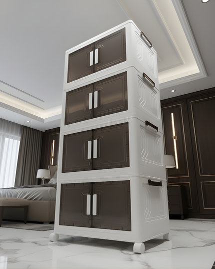 خزانة تخزين قابلة للطي بأربع طبقات