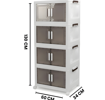 خزانة تخزين قابلة للطي بأربع طبقات