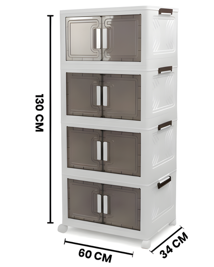 خزانة تخزين قابلة للطي بأربع طبقات