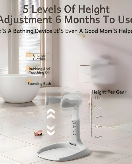Foldable Baby Standing Bath tub adjustable height