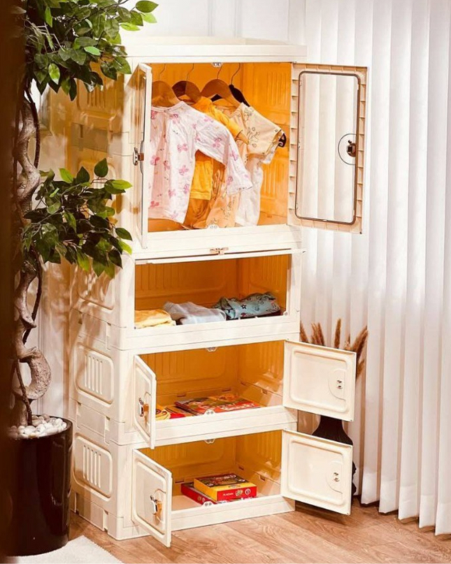 خزانة تخزين قابلة للطي للأطفال