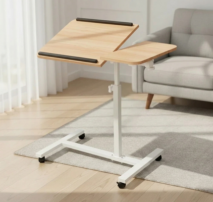 Rolling Laptop Desk with Wheels Adjustable