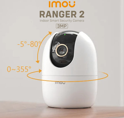 Imou Ranger 2 3MP Panoramic Pan & Tilt Security Camera | QHD Resolution | IPC-K2EP-3H1W