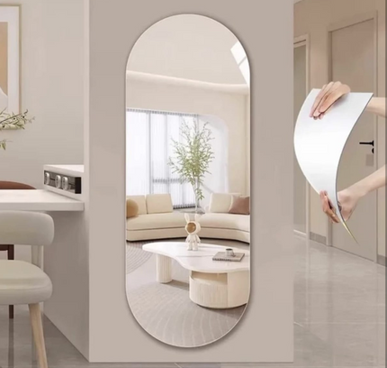 Self Adhesive Flexible Wall Mirror Oval Shape