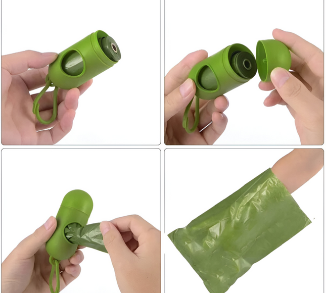 موزع حفاضات الأطفال المتسخة ونفايات الحيوانات الأليفة (قطعتان)