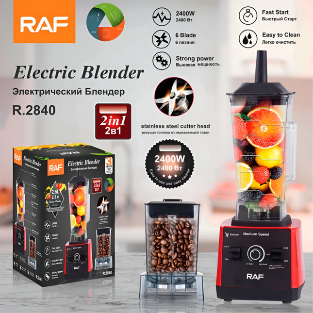 خلاط كهربائي متعدد الوظائف من راف سعة 2.5 لتر