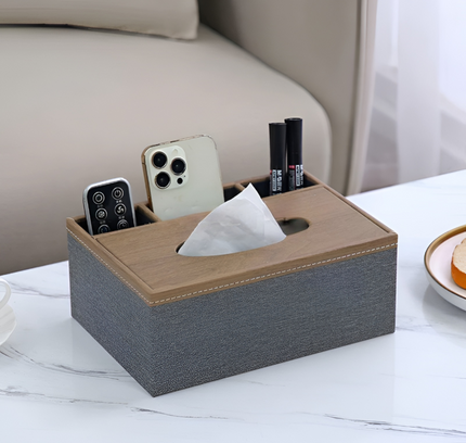 Multifuntional Tissue Box Wooden
