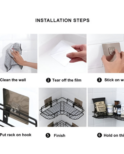 رف زاوية معلق على الحائط، قطعة واحدة