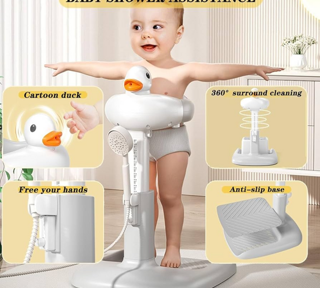Foldable Baby Standing Bath tub adjustable height