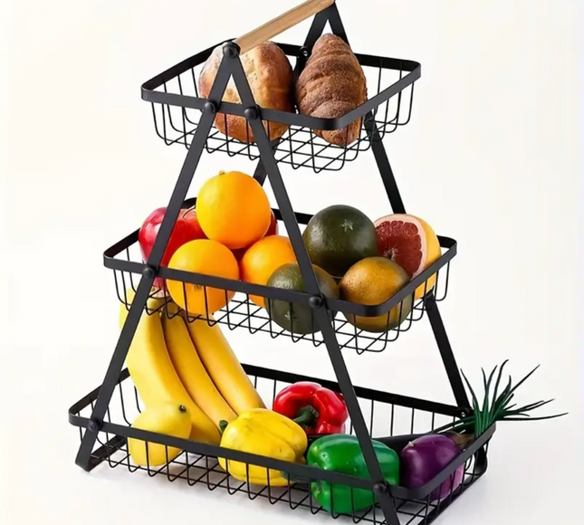 Metal Fruit Basket 3 Tier