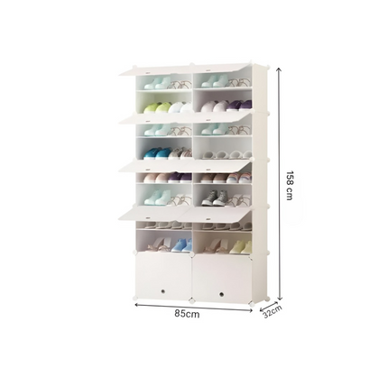 رف أحذية 2 عمود 10 طبقات 10 أبواب