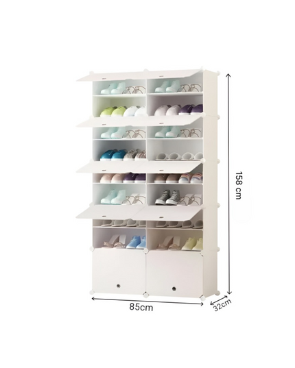 Shoe Rack 2 Column 10 Layer 10 Doors