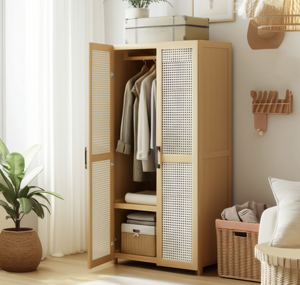 Wooden Wardrobe Storage Organizer