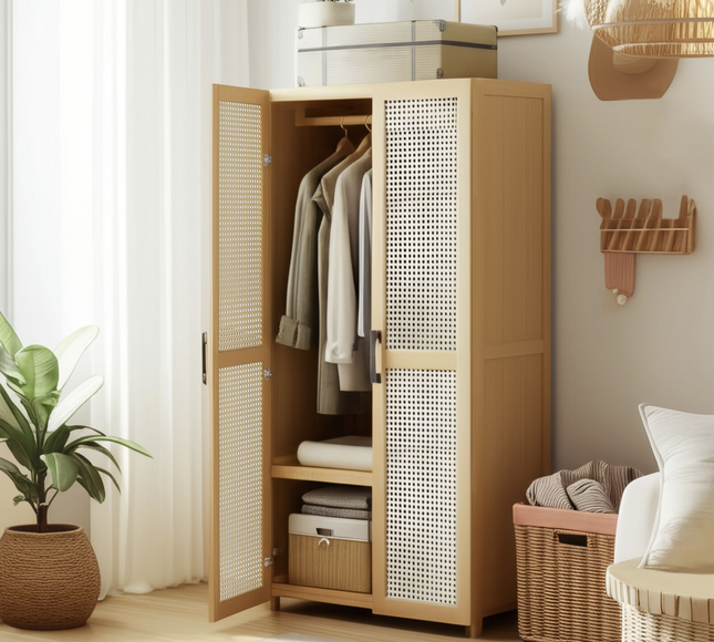 Wooden Wardrobe Storage Organizer