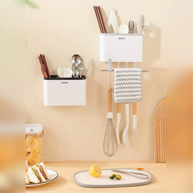 رف تخزين أدوات المطبخ المثبت على الحائط