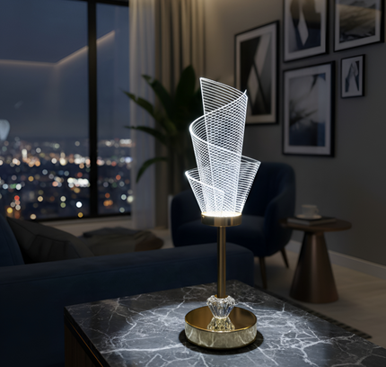 Acrylic Led Night Light Table Lamp