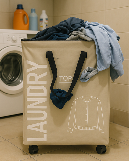 Foldable Laundry Basket With Wheels