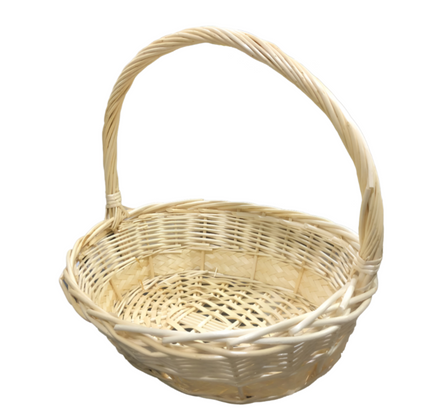 مجموعة سلة هدايا من الخيزران بيضاوية الشكل مكونة من قطعتين