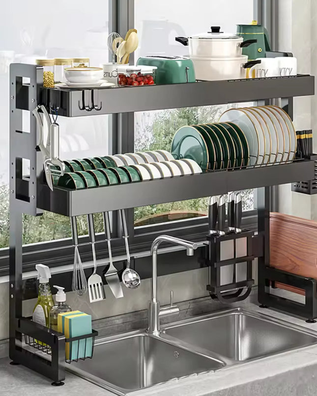 Kitchen Sink Rack Double Adjustable