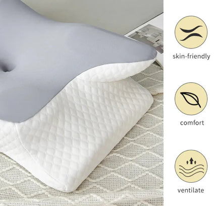 Orthopedic Ergonomic Butterfly Shaped Memory Foam Cervical Pillow for Neck Pain