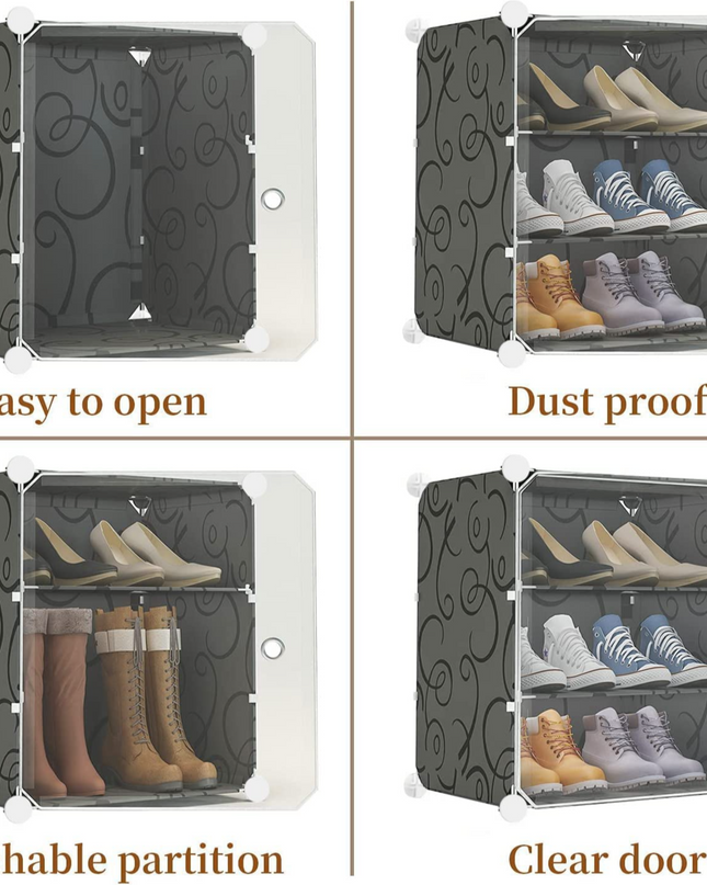 Shoe Rack 1 Column 9 Layers 3 Doors