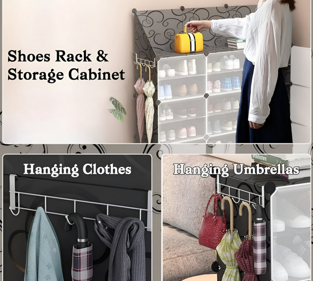 رف أحذية 2 عمود 9 طبقات 8 أبواب