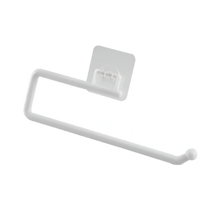 حامل مناديل وورق تواليت مثبت على الحائط بدون ثقب